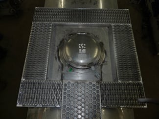 Stainless steel tank welding top view