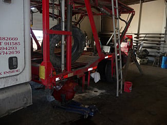 Car hauler truck and trailer repairs side view