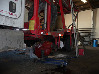 Car hauler truck and trailer repairs detail