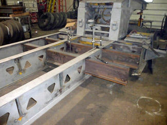 fabricating trailer frame side view