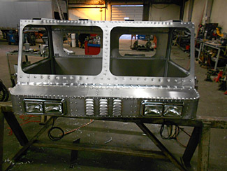 restoration of aluminum snow cat cab