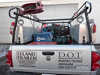 service truck back view